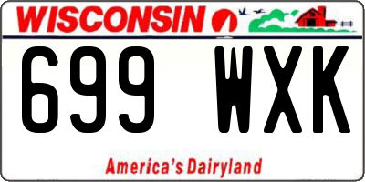 WI license plate 699WXK