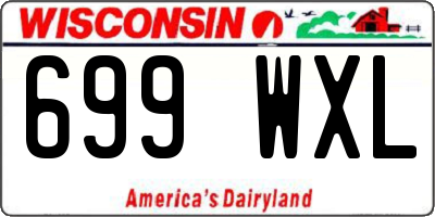 WI license plate 699WXL