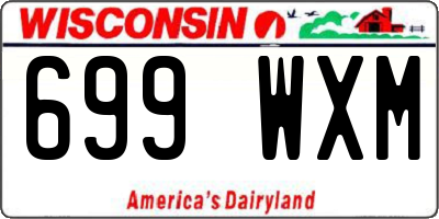 WI license plate 699WXM