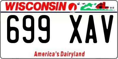 WI license plate 699XAV