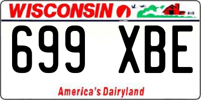 WI license plate 699XBE