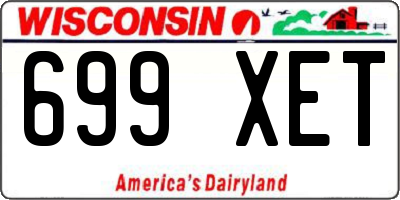 WI license plate 699XET