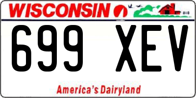 WI license plate 699XEV
