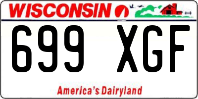 WI license plate 699XGF