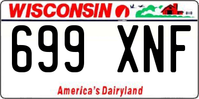 WI license plate 699XNF