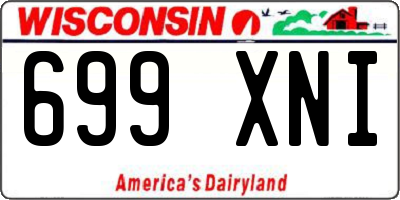 WI license plate 699XNI
