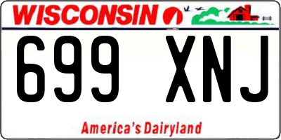 WI license plate 699XNJ