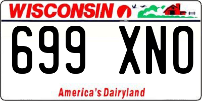 WI license plate 699XNO