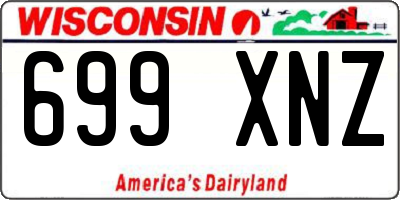 WI license plate 699XNZ