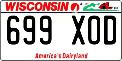 WI license plate 699XOD