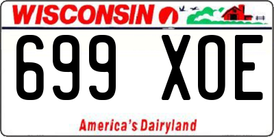 WI license plate 699XOE