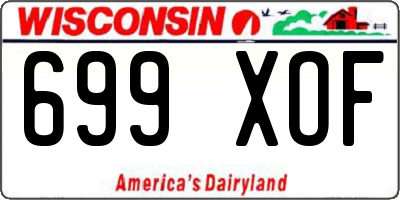 WI license plate 699XOF