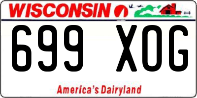 WI license plate 699XOG