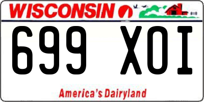 WI license plate 699XOI