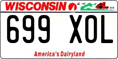 WI license plate 699XOL