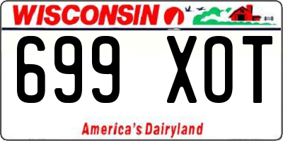 WI license plate 699XOT
