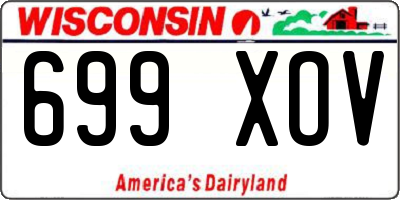 WI license plate 699XOV