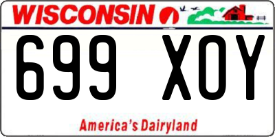 WI license plate 699XOY
