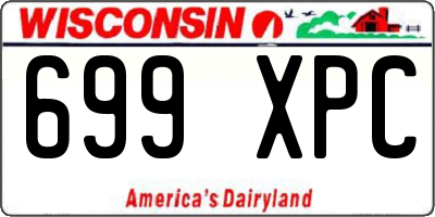 WI license plate 699XPC