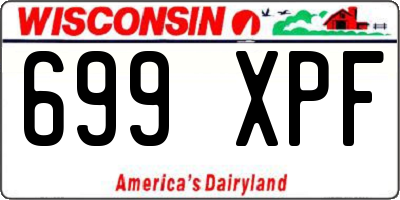 WI license plate 699XPF