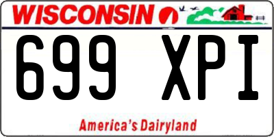 WI license plate 699XPI