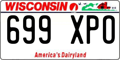 WI license plate 699XPO