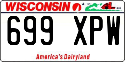 WI license plate 699XPW