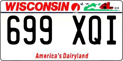 WI license plate 699XQI