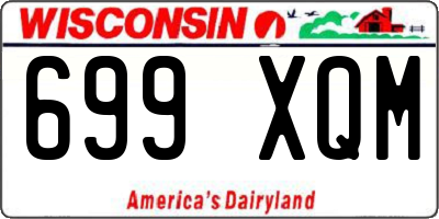 WI license plate 699XQM