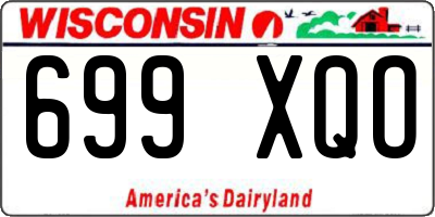 WI license plate 699XQO