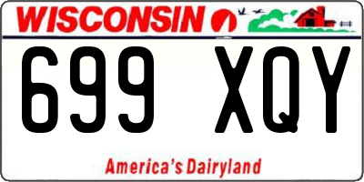 WI license plate 699XQY