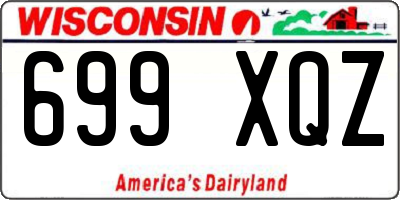 WI license plate 699XQZ