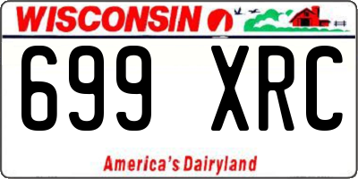 WI license plate 699XRC