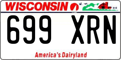 WI license plate 699XRN