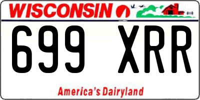 WI license plate 699XRR