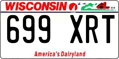 WI license plate 699XRT