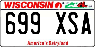 WI license plate 699XSA