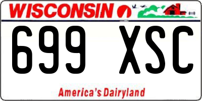 WI license plate 699XSC