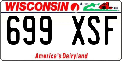 WI license plate 699XSF