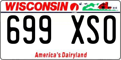 WI license plate 699XSO