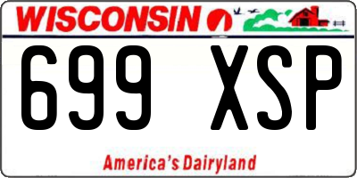 WI license plate 699XSP