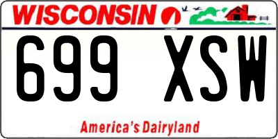 WI license plate 699XSW