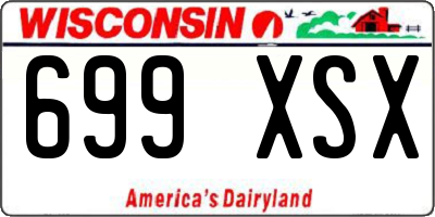 WI license plate 699XSX