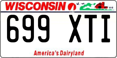 WI license plate 699XTI