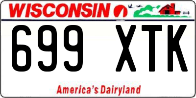 WI license plate 699XTK