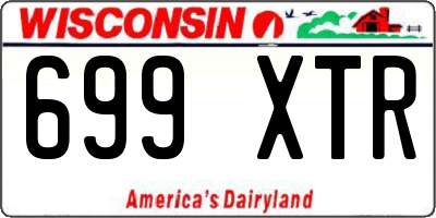 WI license plate 699XTR