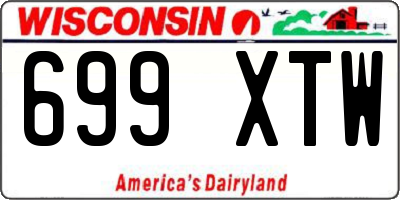 WI license plate 699XTW