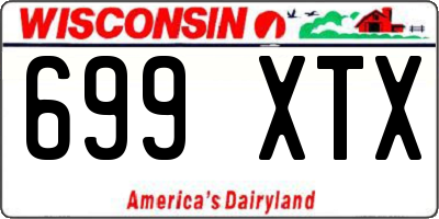 WI license plate 699XTX