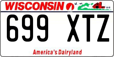 WI license plate 699XTZ