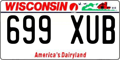 WI license plate 699XUB